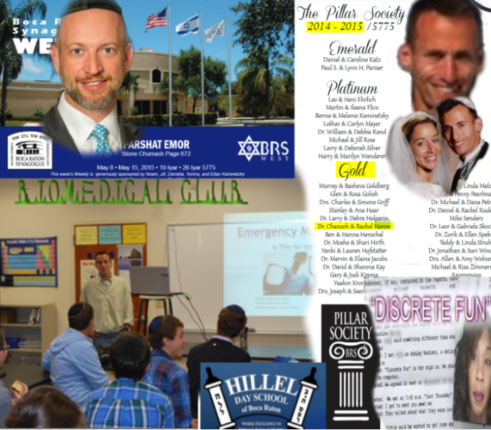 Many of Rabbi Efrem Goldberg's Boca Raton Synagogue are in shock after one of their "Pillars" was involved in the AshleyMadison.com scandal. Dr. Cory Harow is very well-known. [INSET LOWER LEFT] Cory Harow aka Dr. Chanoch Harow was a guest speaker at Weinbaum Yeshiva High School which originated from Efrem Goldberg's Boca Raton Synagogue where. Rachel Harow was on the board of directors and very active there. The Boca Raton Synagogue and Weinbaum Yeshiva High School are just a block away from the Harow family home in south Boca Raton. 2015 Naples Ninja News. All rights reserved.